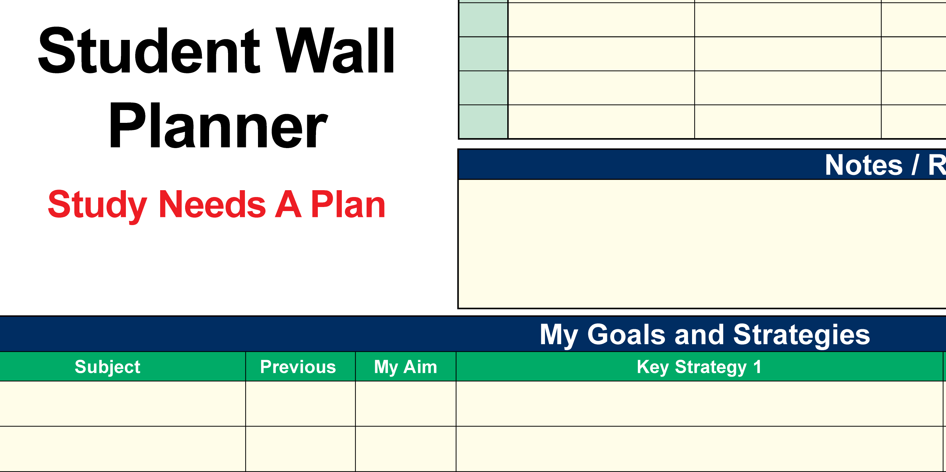 A2 Student's Planner with FREE pen - Image 2